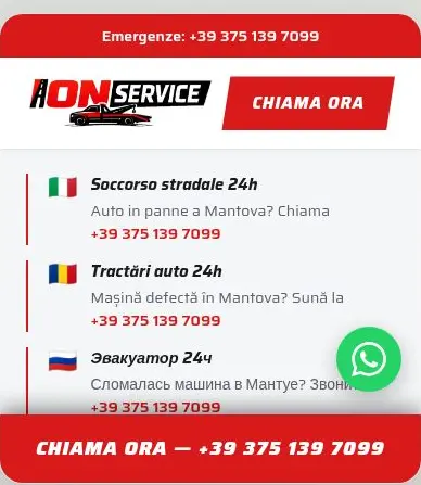 Versione mobile del sito Ion Service realizzato da Kubik